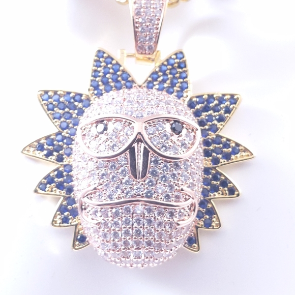 š¤ 20" 14K GP Cuban Chain + Cartoon Pendant - Picture 8 of 8